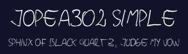 Jopea302 Simple by jopea302 — Script Handwritten Font — thumbnail 2