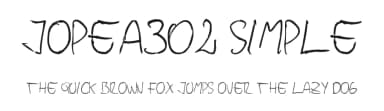 Jopea302 Simple by jopea302 — Script Handwritten Font — thumbnail 1