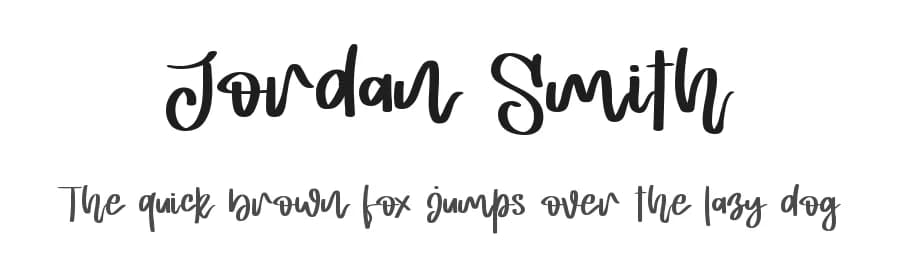 Jordan Smith by Letterafa Studio — Script Handwritten Font