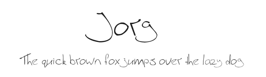 Jorg by Marijke Boone — Script Handwritten Font
