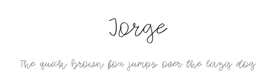 Jorge by Mr. Typeman — Script Handwritten Font — preview 1