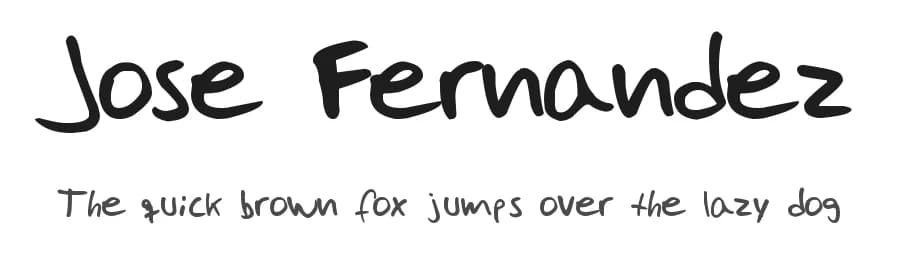 Jose Fernandez by Jose Fernandez — Script Handwritten Font