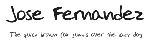 Jose Fernandez by Jose Fernandez — Script Handwritten Font