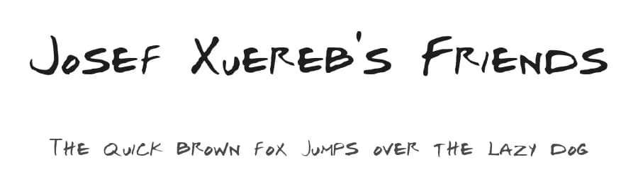 Josef Xuereb's Friends by Josef Xuereb — Script Handwritten Font
