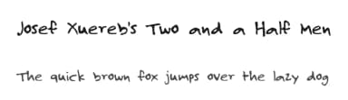 Josef Xuereb's Two and a Half Men by Josef Xuereb — Script Handwritten Font — thumbnail 1