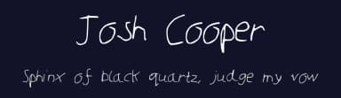 Josh Cooper by Josh Cooper — Script Handwritten Font — thumbnail 2