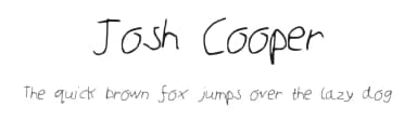 Josh Cooper by Josh Cooper — Script Handwritten Font — thumbnail 1