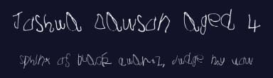 Joshua Dawson aged 4 by KiddieFonts — Script Handwritten Font — thumbnail 2