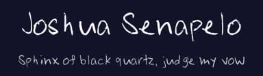 Joshua Senapelo by Joshua Senapelo — Script Handwritten Font — thumbnail 2