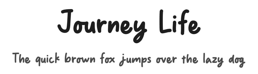 Journey Life by MJType — Script Handwritten Font