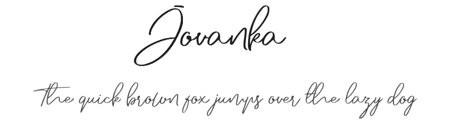 Jovanka by Ardyana Types — Script Handwritten Font