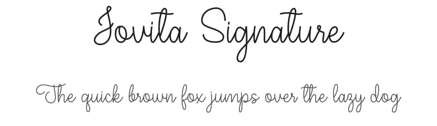 Jovita Signature by Letter Art Studio — Script Handwritten Font