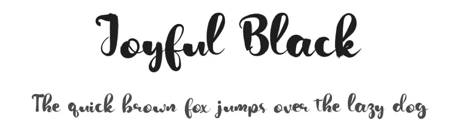 Joyful Black by Dedi Mujiono — Script Handwritten Font — preview 1