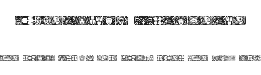 Jugendstil Ornamente by Dieter Steffmann — Dingbats Font