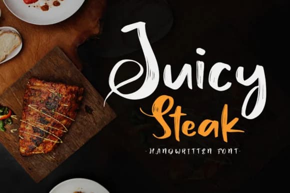 Juicy Steak Font by craftsupplyco — Script Handwritten Font