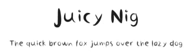 Juicy Nig by Nigdesign — Script Handwritten Font — thumbnail 1