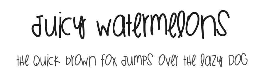 Juicy Watermelons by Des Gomez — Script Handwritten Font