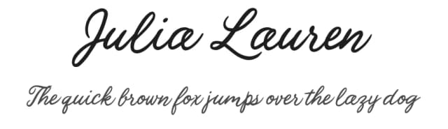 Julia Lauren by starinkbrush — Script Handwritten Font