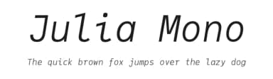 Julia Mono by cormullion — Sans Serif Font — thumbnail 1