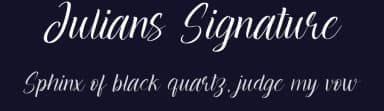 Julians Signature by Abrisam Ezhar — Script Handwritten Font — thumbnail 2