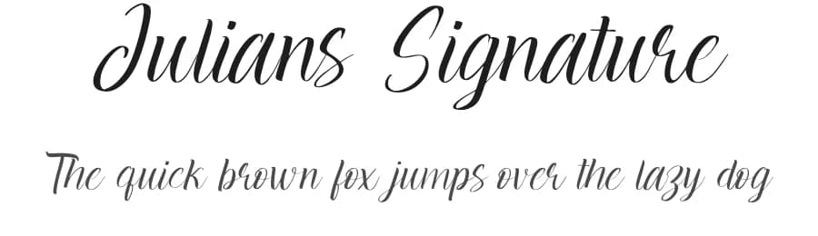 Julians Signature by Abrisam Ezhar — Script Handwritten Font