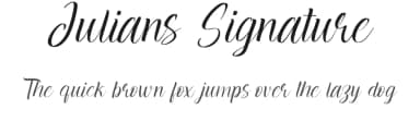 Julians Signature by Abrisam Ezhar — Script Handwritten Font — thumbnail 1