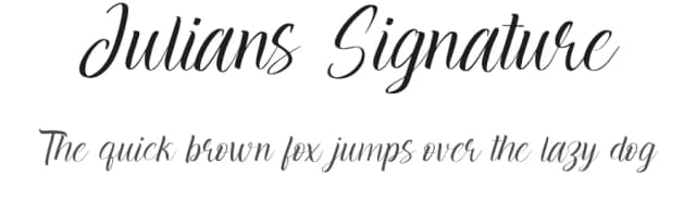 Julians Signature by Abrisam Ezhar — Script Handwritten Font