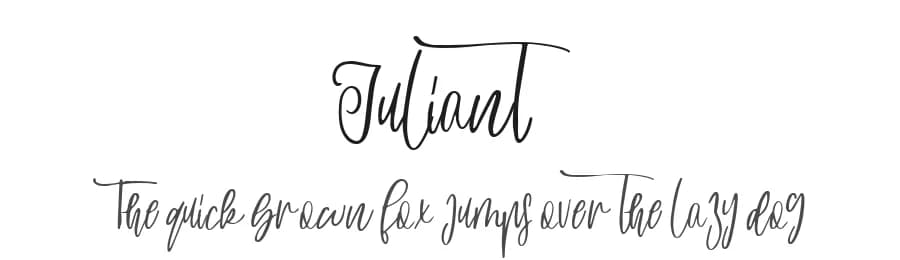 Juliant by Mariyana — Script Handwritten Font