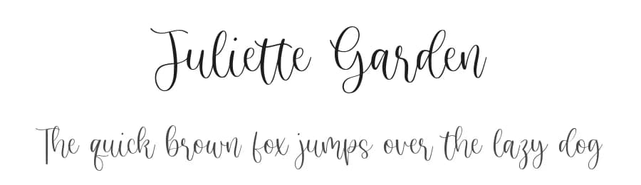 Juliette Garden by Balpirick Studio — Script Handwritten Font