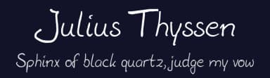 Julius Thyssen by Julius B. Thyssen — Script Handwritten Font — thumbnail 2