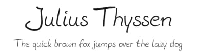 Julius Thyssen by Julius B. Thyssen — Script Handwritten Font — thumbnail 1