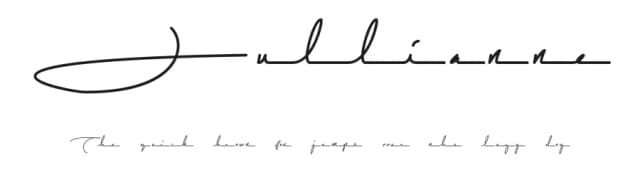 Jullianne by Rudi Winarko — Script Handwritten Font