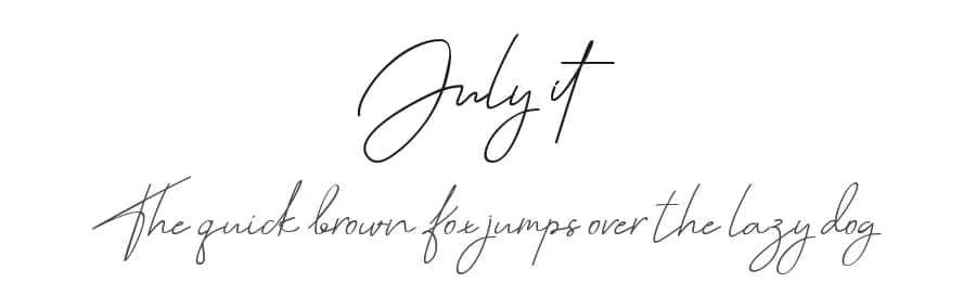 July it by Analogous Studio — Script Handwritten Font