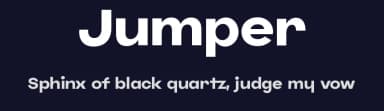 Jumper by Måns Grebäck — Sans Serif Font — thumbnail 2