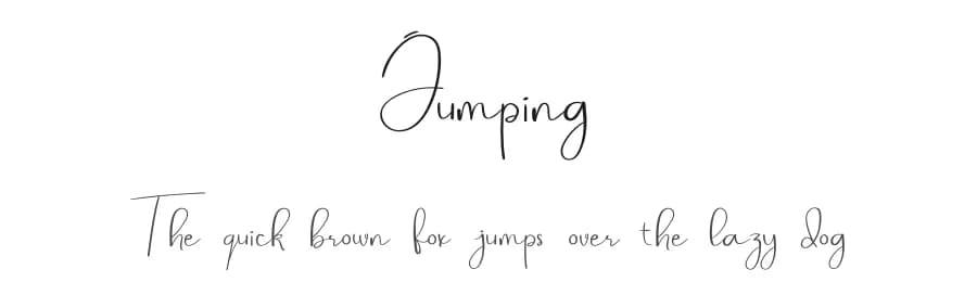 Jumping by Erik Studio — Script Handwritten Font