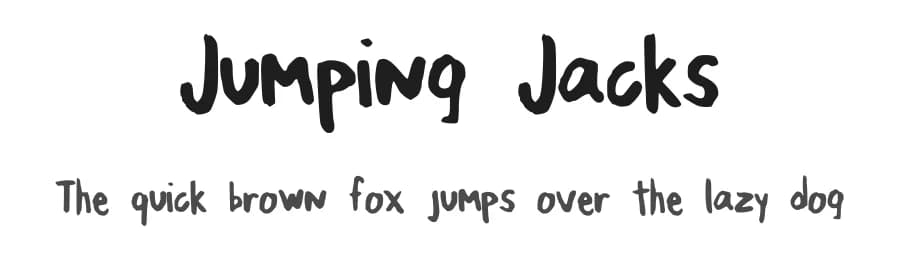 Jumping Jacks by Kelsey Ann G — Script Handwritten Font