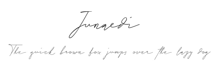 Junaedi by Ali Hamidi — Script Handwritten Font