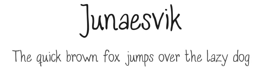 Junaesvik by Yves Michel — Script Handwritten Font