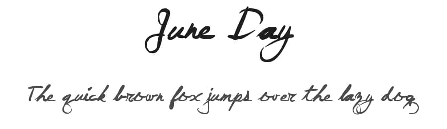 June Day by Samuel Lapointe — Script Handwritten Font