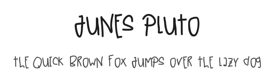 Junes Pluto by Des Gomez — Script Handwritten Font