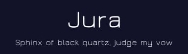 Jura by Daniel Johnson — Sans Serif Font — thumbnail 2