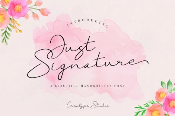 Just Signature Font by CreatypeStudio — Script Handwritten Font