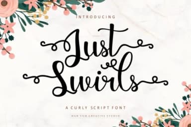 Just Swirls Font by HansCo — Script Handwritten Font — thumbnail 1