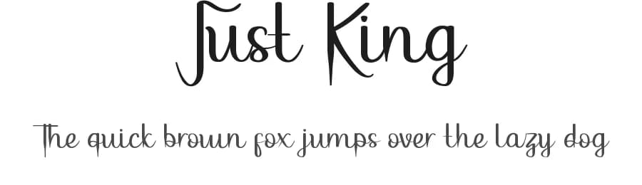 Just King by VinType — Script Handwritten Font