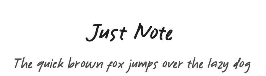 Just Note by Java Pep — Script Handwritten Font