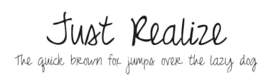 Just Realize by Kimberly Geswein — Script Handwritten Font — thumbnail 1