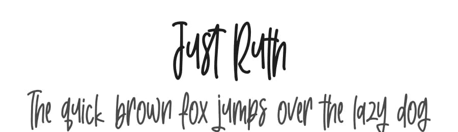 Just Ruth by Typefactoryco — Script Handwritten Font