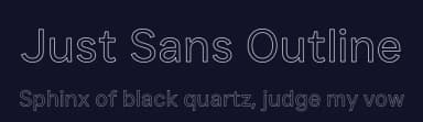 Just Sans Outline by Jacob Cass — Sans Serif Font — thumbnail 2