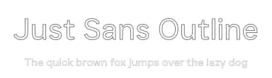 Just Sans Outline by Jacob Cass — Sans Serif Font — thumbnail 1