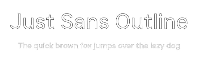 Just Sans Outline by Jacob Cass — Sans Serif Font